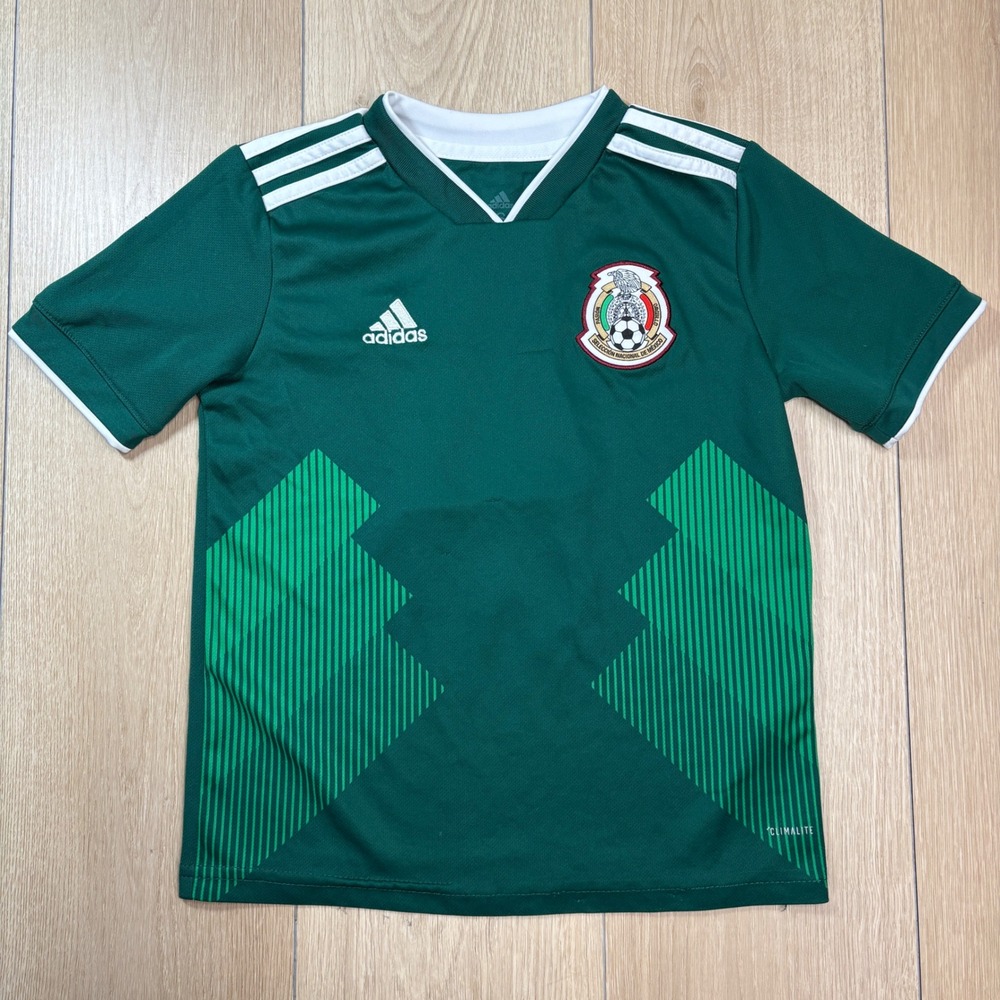 Adidas Mexico National Team Kids Soccer Jersey Green Grant Youth Climalite Small